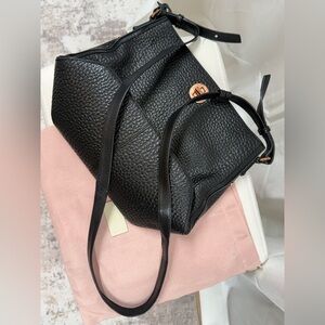 RADLEY LONDON Black Crossbody Bag with Rosegold Accents